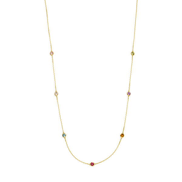 Leaf Jewelry Halskette Fine Gems, 14K Gelbgold Kostenlose Rückgabe