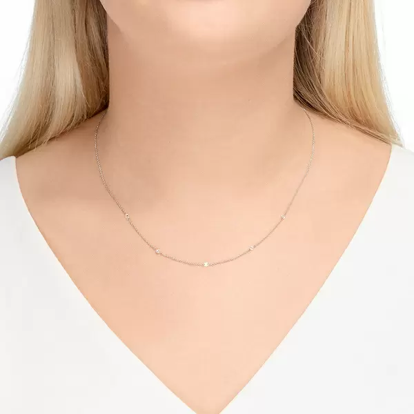 Leaf Jewelry Halskette Pure Quintruple Diamant, 18K Weißgold Nur noch ein Tag übrig
