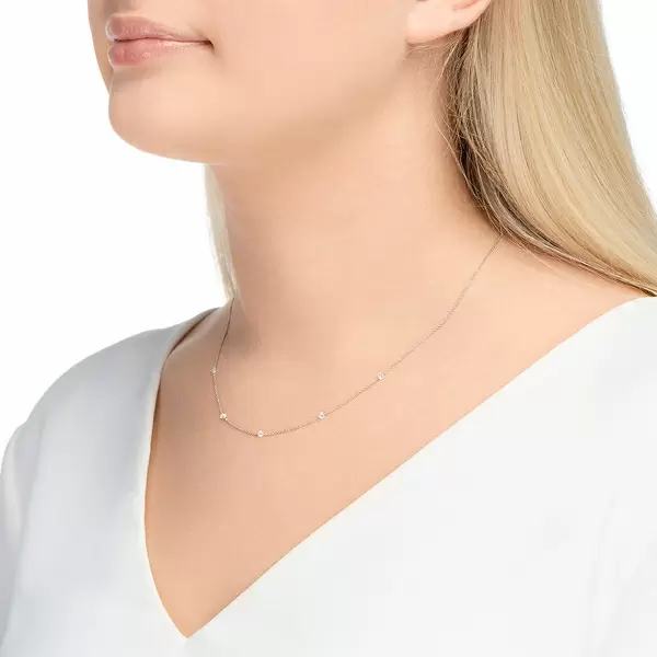 Leaf Jewelry Halskette Pure Quintruple Diamant, 18K Weißgold Nur noch ein Tag übrig
