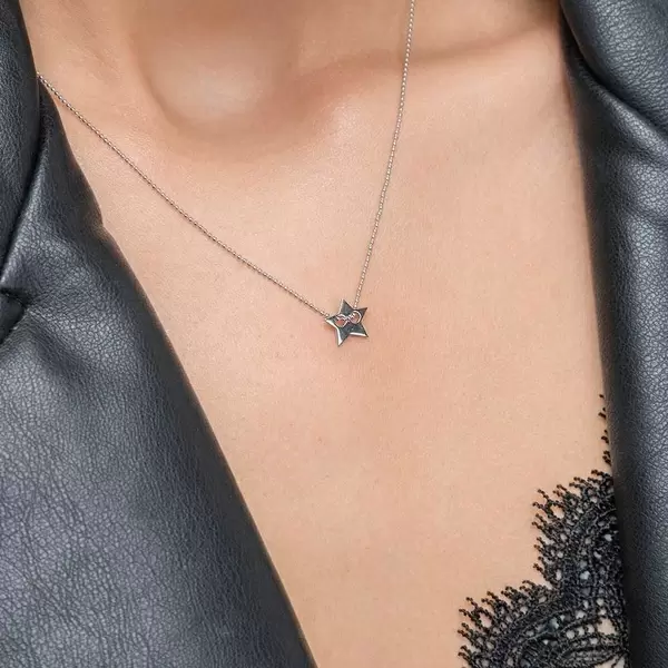Leaf Jewelry Halskette Star, 14 K Weißgold Begrenzt auf 3 Tage