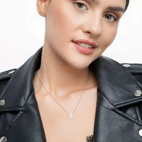 Leaf Jewelry Halskette Star, 14 K Weißgold Begrenzt auf 3 Tage
