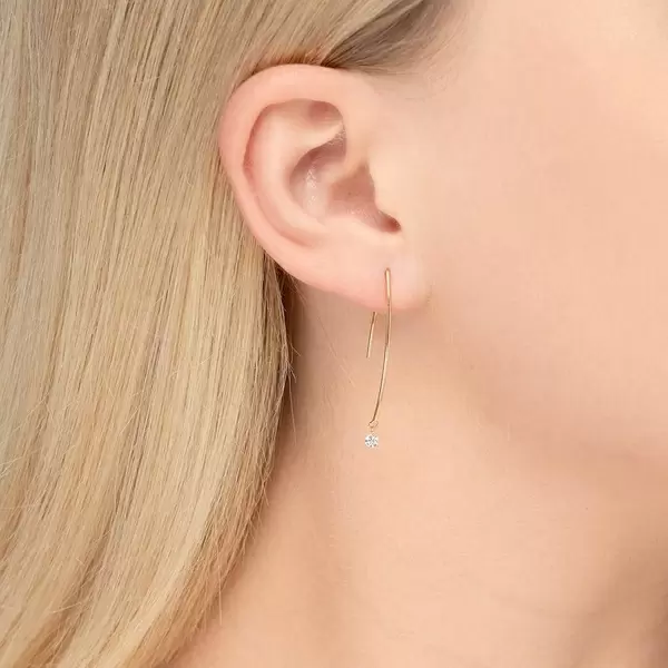 Leaf Jewelry Creole Pure M Diamant, 18 K Gelbgold 50% Rabatt für begrenzte Zeit