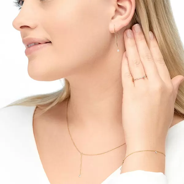 Leaf Jewelry Creole Pure M Diamant, 18 K Gelbgold 50% Rabatt für begrenzte Zeit