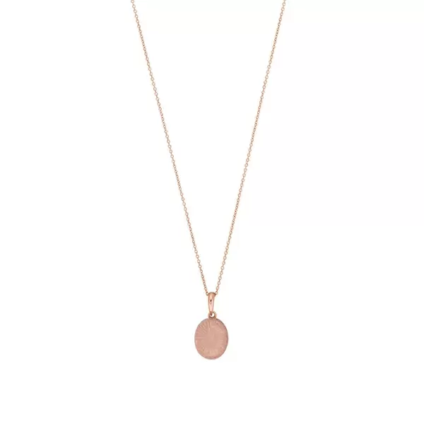Leaf Jewelry Halskette Cabochon II, 14 K Rosegold, Rosenquarz Schlussverkauf