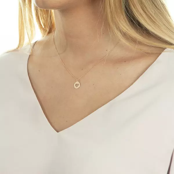 Leaf Jewelry Halskette Heart, 14 K Rosegold Günstiger Verkauf