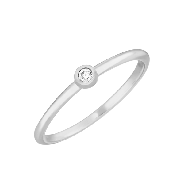 Leaf Jewelry Ring "my first diamond", 14 K Weißgold Online Shopping