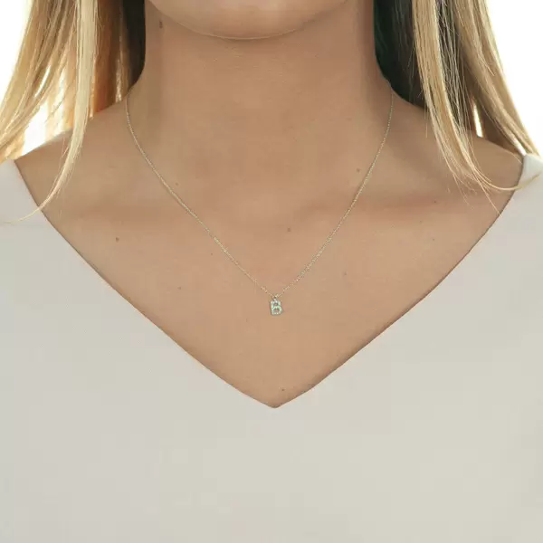Leaf Jewelry Halskette Letter "B", 14 K Weißgold mit Diamanten Osterangebot