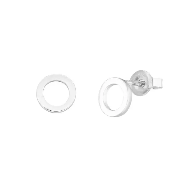 Leaf Jewelry Ohrstecker Circle, 14 K Weissgold Vatertagsangebot