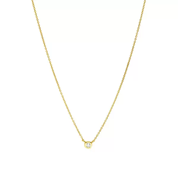 Leaf Jewelry Halskette "my first diamond", 14 K Gelbgold Jubiläumsangebot