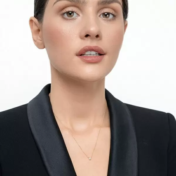 Leaf Jewelry Halskette "my first diamond", 14 K Gelbgold Jubiläumsangebot
