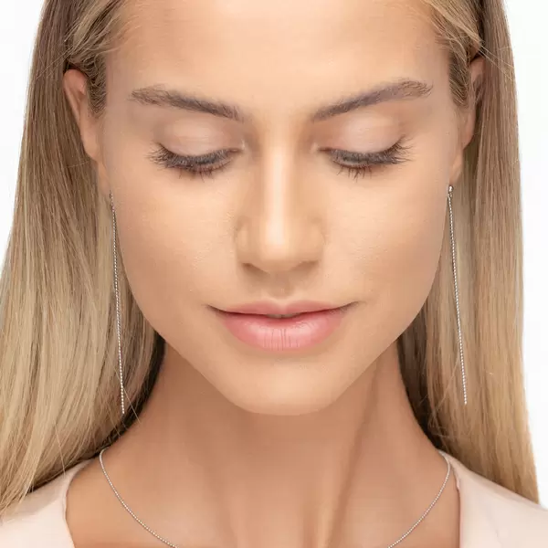 Leaf Jewelry Ohrringe Ball Chain, 14 K Weißgold Saisonale Angebote