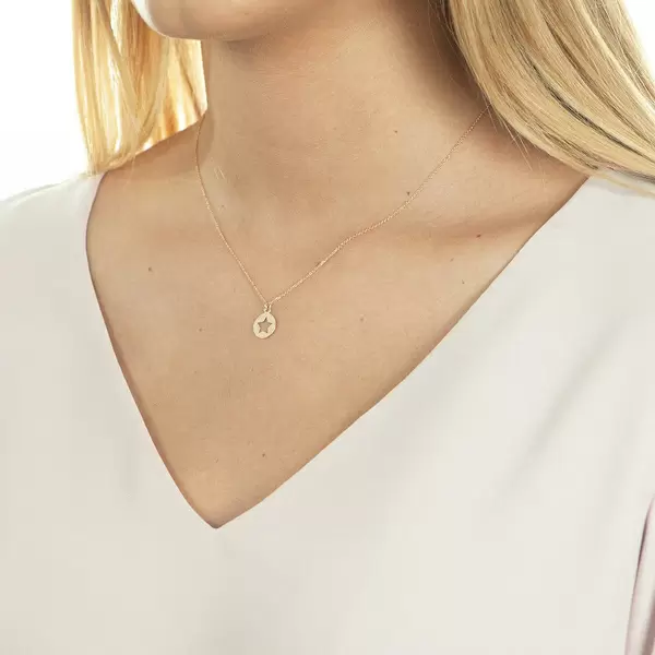 Leaf Jewelry Halskette Star, 14K Rosegold Bis zu 60% Rabatt