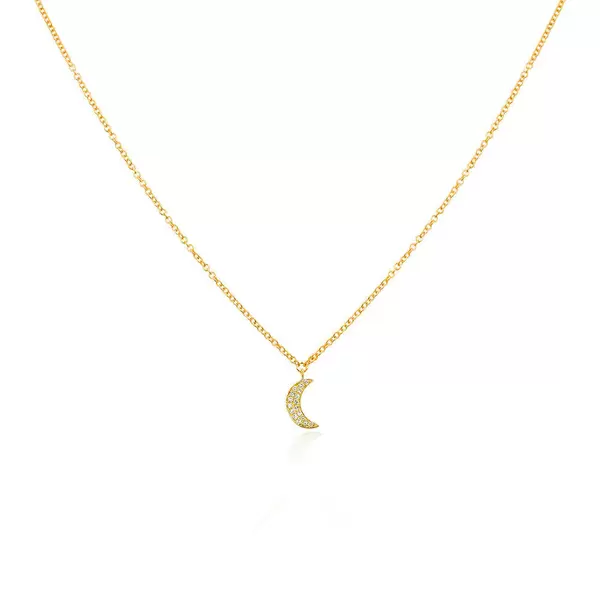Leaf Jewelry Halskette Halbmond, 18 K Gelbgold Bis zu 65% Rabatt