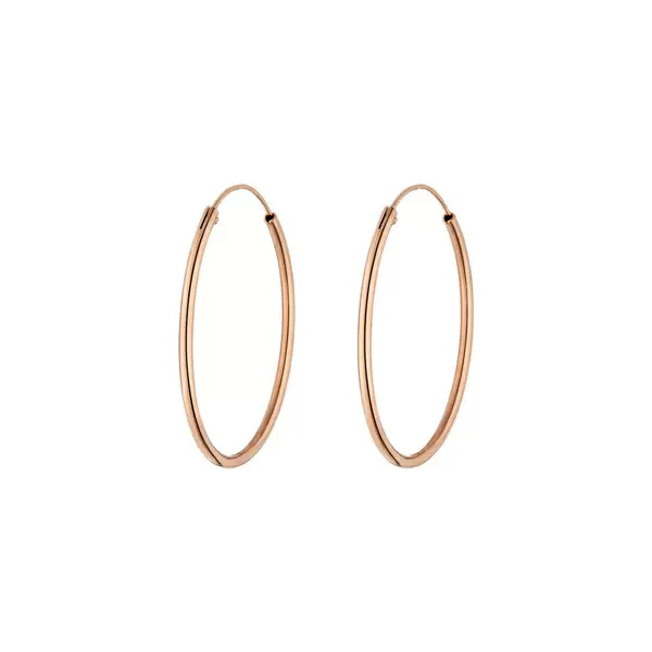 Leaf Jewelry Creole Rund L, 40mm, 14 K Rosegold Discount Store für neue Produkte
