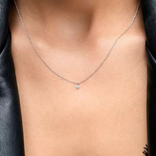 Leaf Jewelry Halskette Pure Diamant, 18 K Weißgold Riesige Rabatte