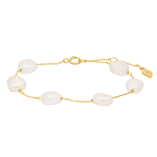 Leaf Jewelry Armkette Barock Pearls, 14K Gelbgold Speichern exportieren