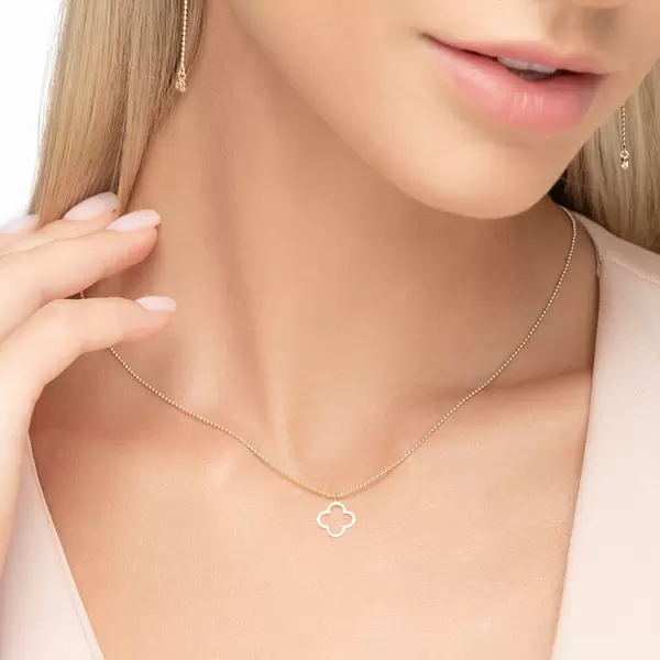 Leaf Jewelry Halskette GENTLE CLOVER, 14 K Gelbgold Rabatte dieses Monats