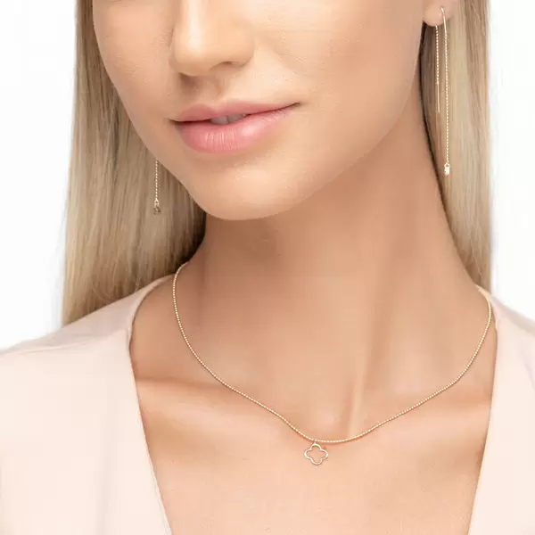 Leaf Jewelry Halskette GENTLE CLOVER, 14 K Gelbgold Rabatte dieses Monats