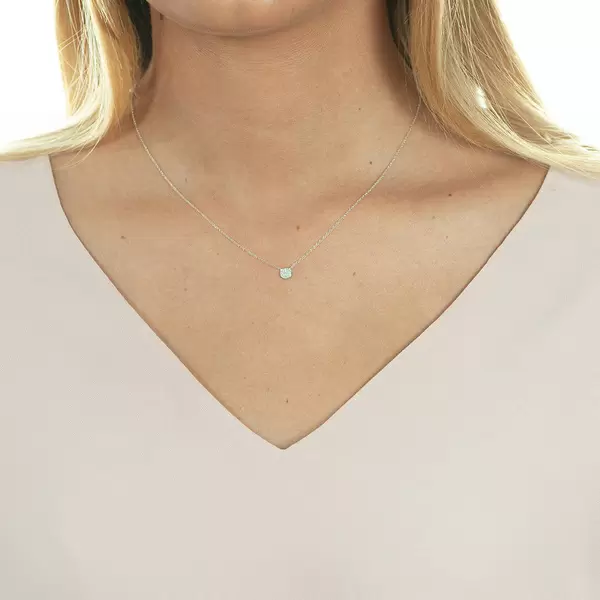 Leaf Jewelry Halskette Pavé mit Diamanten, 18 K Weissgold Outlet
