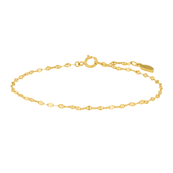 Leaf Jewelry Armkette Shiny Twist, 14K Gelbgold Hotsell