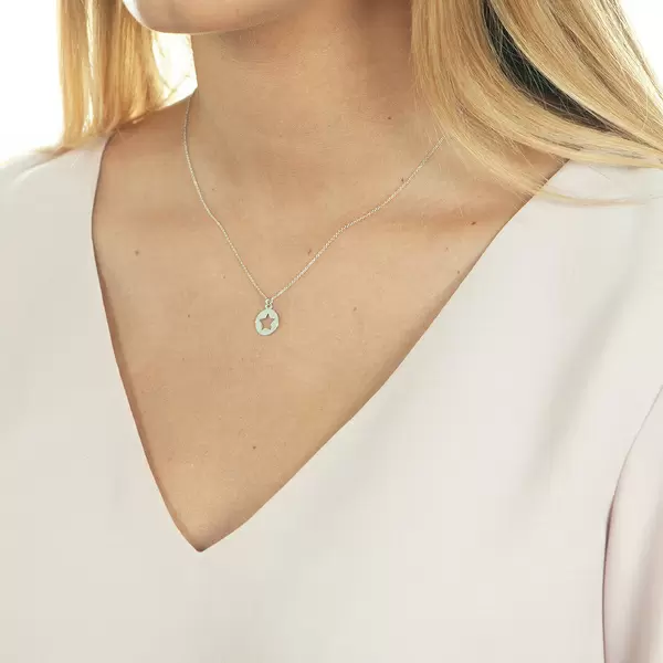 Leaf Jewelry Halskette Star, 14K Weissgold Meist gekauft
