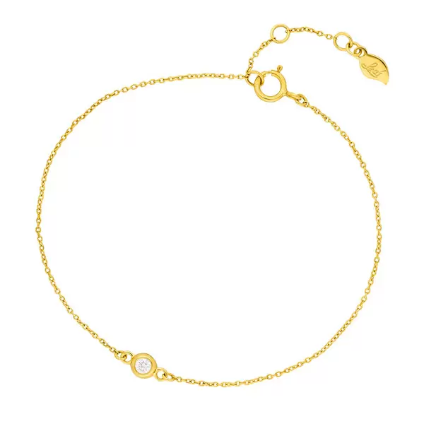 Leaf Jewelry Armkette "my first diamond", 14 K Gelbgold Kostenloser Versand