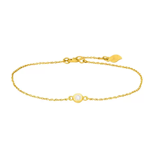 Leaf Jewelry Armkette "my first diamond", 14 K Gelbgold Kostenloser Versand