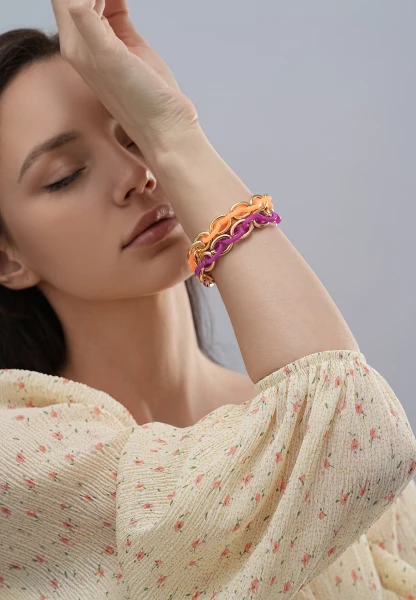 Leslii Stretch Glieder Armband Lila Vierteljährliche Förderung