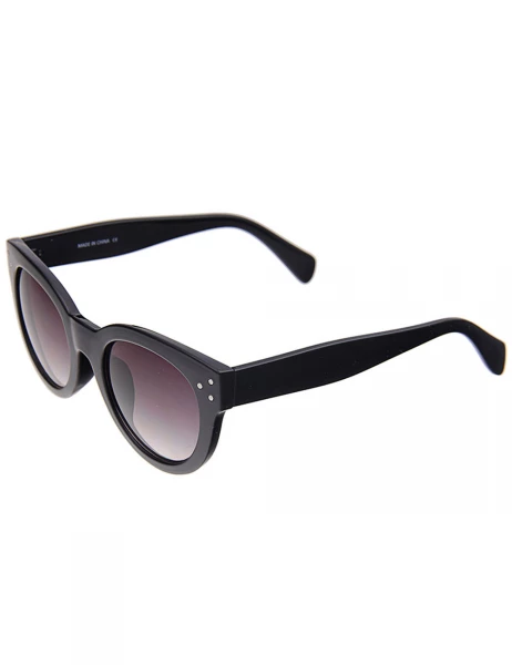 Leslii Sonnenbrille Damen Modern Classic-Look schwarze Designerbrille Sunglasses Schwarz Saisonschlussverkauf