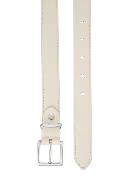 Leslii schmaler Gürtel Leder/PU | Weiß Vatertagsangebot