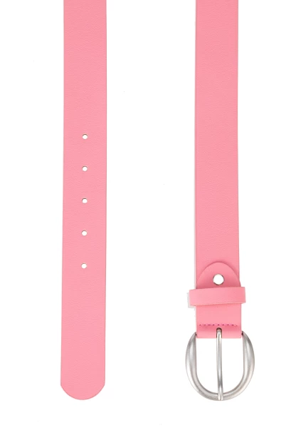 Leslii Damen-Gürtel Basic Uni einfarbig rosa Gürtel Breite 3,5cm Dornschließe Silber Pink Wochenangebot