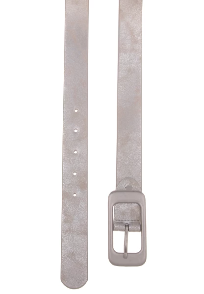 Leslii Damen-Gürtel Basic Statement-Schließe silberfarbener Gürtel Uni Breite 3cm Silber Metallic Letzte 2 Tage