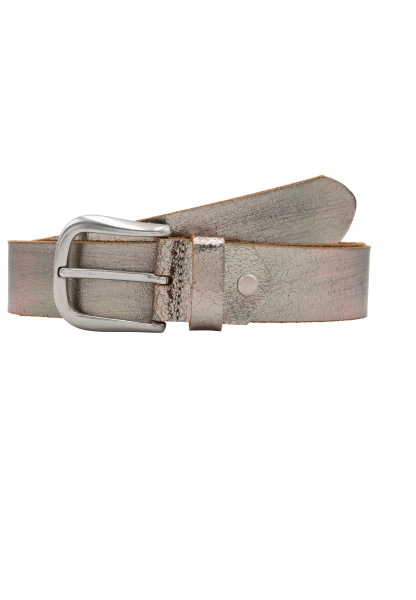 Leslii Gürtel echter Ledergürtel used look Metallic grau Gun Metal Bis zu 60% Rabatt
