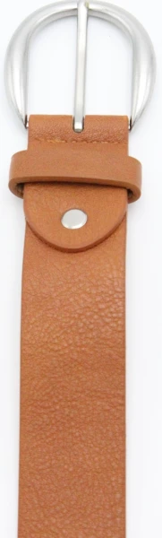 Leslii Damen-Gürtel Basic Uni einfarbig brauner Gürtel Breite 3,5cm Dornschließe Silber Cognac Bis zu 65% Rabatt