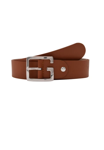 Leslii Premium Gürtel echter Leder-Gürtel brauner Gürtel Breite 4cm Kalbs-Nappaleder Narbung Cognac Vierteljährliche Förderung
