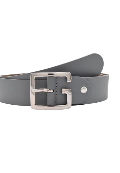Leslii Premium Gürtel echter Leder-Gürtel grauer Gürtel Breite 4cm Kalbs-Nappaleder Narbung Grau Sil Discount Store für neue Produkte