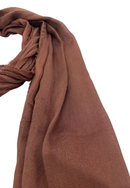 Leslii Schal Uni Viskose Bambus Natur-Schal einfarbig nachhaltig Bamboo Braun Schoko Flash Sale