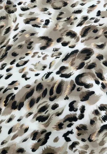 Leslii Schal Leo Muster in Beige Schwarz Preisnachlass
