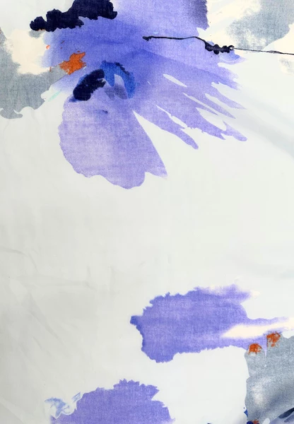 Leslii Schal Blumen Muster in Blau Schwarz Saisonschlussverkauf