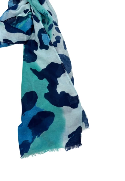 Leslii Schal Leo Look in Blau Türkis Black Friday