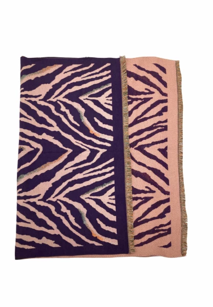 Leslii Schal mit Zebra-Muster Lila Heißer Verkauf