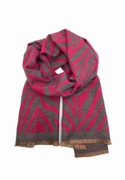Leslii Schal mit Zebra-Muster Pink Top Angebot