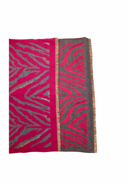 Leslii Schal mit Zebra-Muster Pink Top Angebot