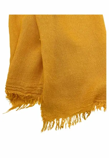 Leslii Schal Uni Viskose Bambus Natur-Schal senffarbener Schal nachhaltig Bamboo Indoor Schal Curry Letzte 2 Tage