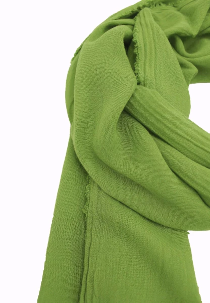 Leslii Schal Uni Viskose Bambus Natur-Schal grüner Schal einfarbig nachhaltig Bamboo Apfelgrün 50% Rabatt mit kostenlosem Versand