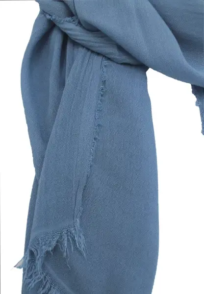 Leslii Schal Uni Viskose Bambus Natur-Schal hellblau Schal einfarbig nachhaltig Bamboo Blau Kostenloser Versand international