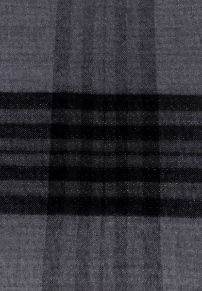 -50% SALE Leslii Schal Muster-Mix gemusterter Streifen-Muster Fransen-Schal kariert in Schwarz 2025