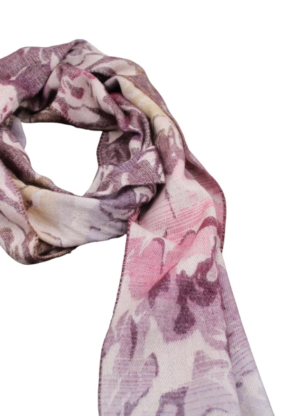 -50% SALE Leslii Schal Blumen-Muster Rosen gemusterter Fransen-Schal Muster-Schal in Pink Lila Angebote