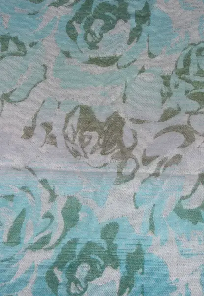 -50% SALE Leslii Schal Blumen-Muster Rosen gemusterter Fransen-Schal Muster-Schal in Grün Mint Schlussverkauf