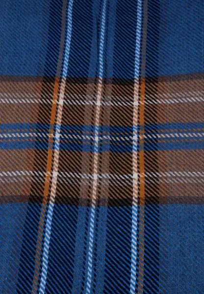 -50% SALE Leslii Schal Streifen-Muster blauer Schal Fransen-Schal gemustert in Blau Schwarz Kostenloser Versand